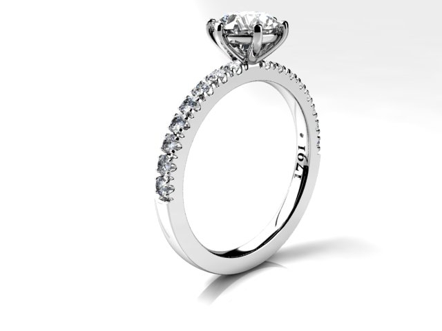 AH Knights Round Brilliant Diamond Ring in Platinum 950 AU - Main View